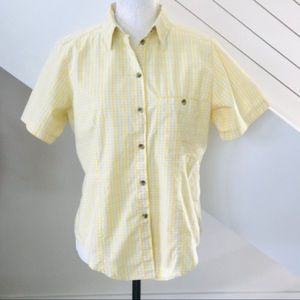 C C Filson Cotton Yellow Plaid Blouse